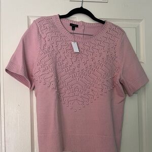 Talbots Light Pink Knit Short Sleeve Sweater
